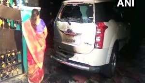 Petrol bomb hurled at BJP district secy's car