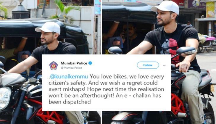 vehicle Challan to Kunal Khemu