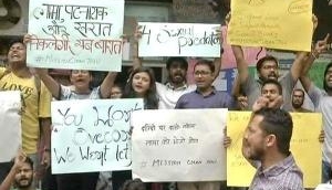 JNU students protest against 2 other professors alleging sexual harassment