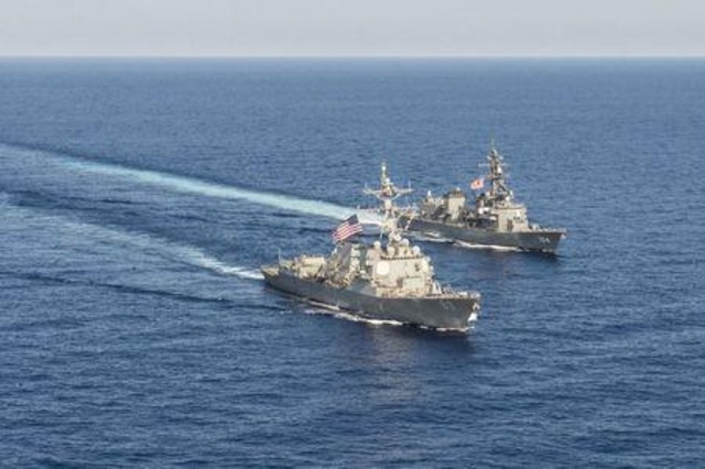 Freedom of navigation: US warship, USS Mustin sails close disputed to South China Sea