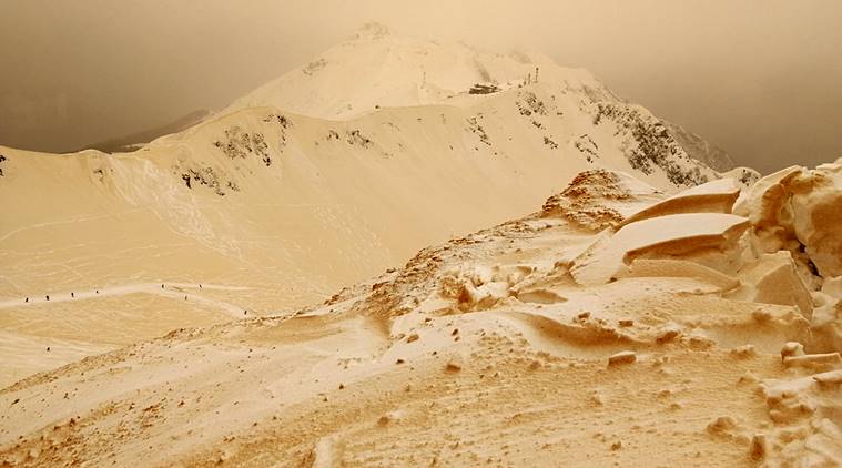 Why certain parts of Europe saw orange snow