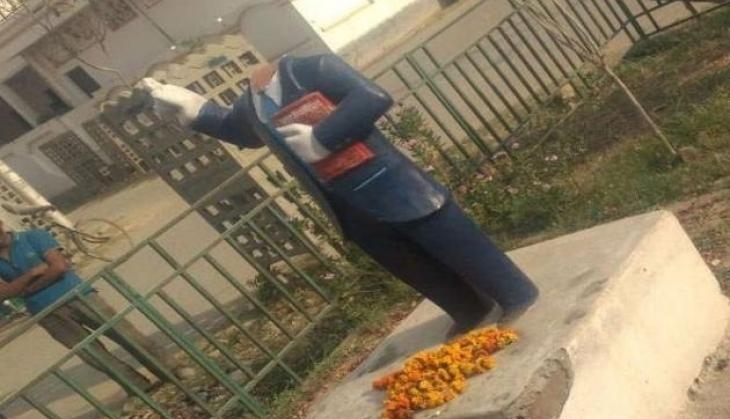Ambedkar broken statue