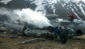 Uttarakhand: IAF Helicopter collides and catches fire during landing near Kedarnath temple; four people injured