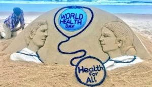 World Health Day 2018: Sudarsan Pattnaik crafts beautiful sand art to bring health awareness