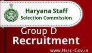 HSSC Recruitment 2018: Hurry-up! Apply for over 18,000 Group D posts today; few hours left