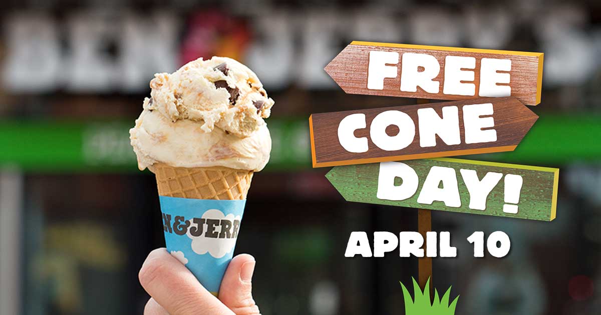 Ben & Jerry's is giving away free ice cream cone to celebrate spring 