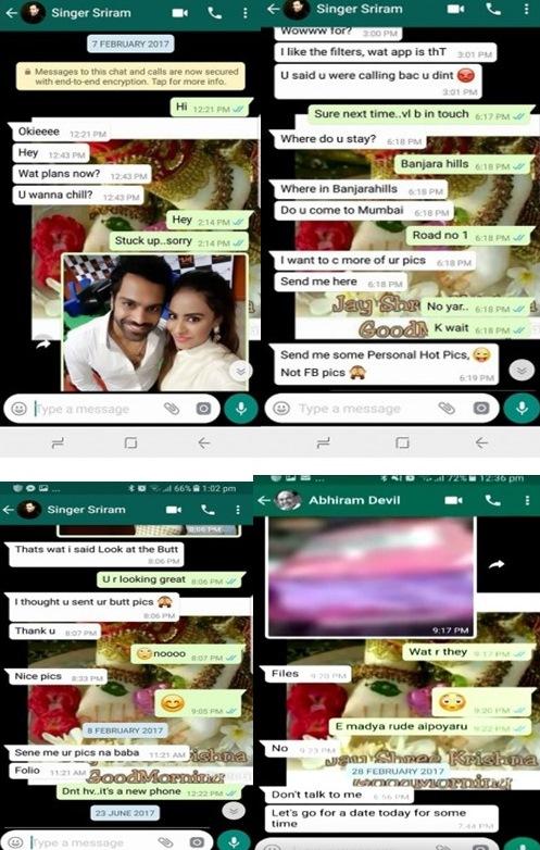 Sri Reddy Leaks Telugu Actress Private Sex Chat On Whatsapp With Abhiram Daggubati Others