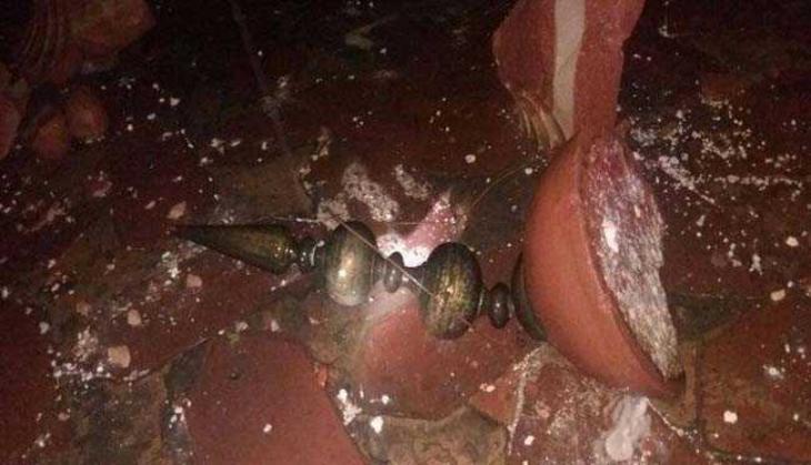 Taj Mahal premises pillar collapse due to Heavy rain and storm