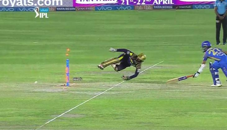 KKR vs RR, IPL 2018: Skipper Dinesh Karthik's this superman stumping is quicker than MS Dhoni, see video