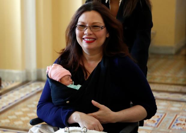 When Senator Tammy Duckworth's baby girl participated in historic vote against President Trump!