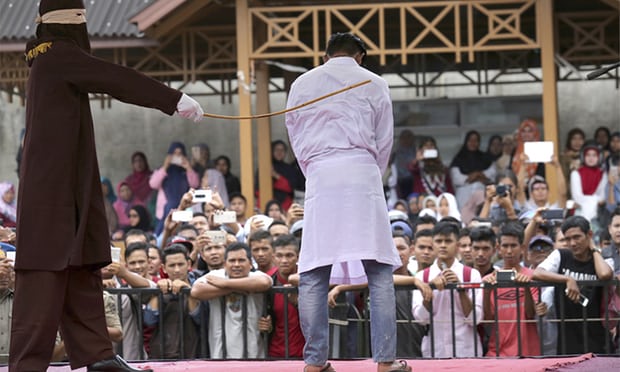 Sharia law: College students whipped in public for allegedly having sex in Indonesia