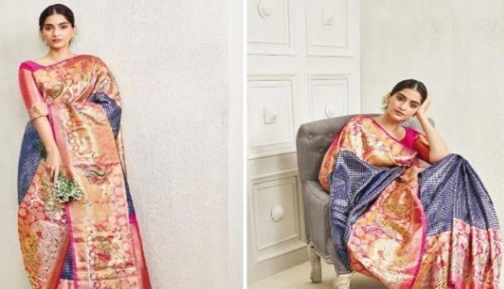 sonam kapoor wearing Kanjeevaram Saree