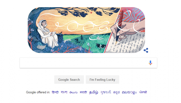 Google doodle of Mahadevi Verma