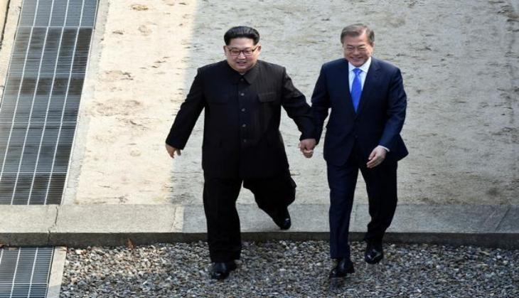 North Korean leader Kim Jong Un and South Korean President Moon Jae-in