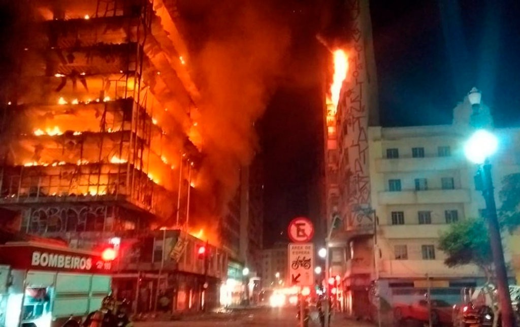Brazil Fire: Skyscraper collapses in blazing inferno, leaving resident screaming for help