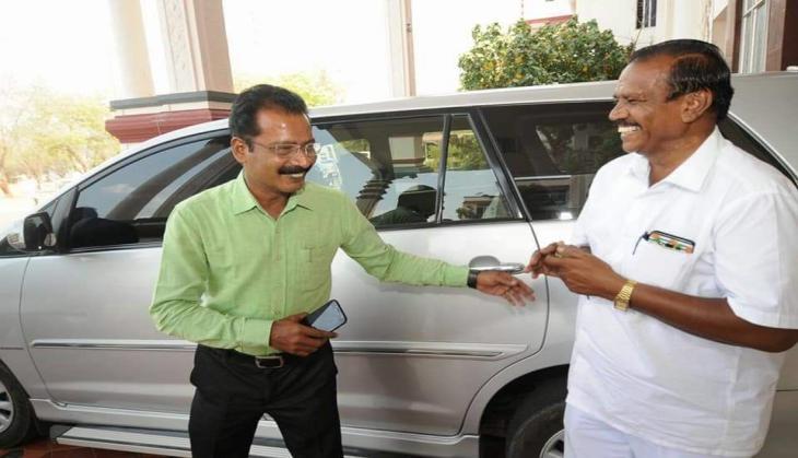 Karur Collector with his Driver