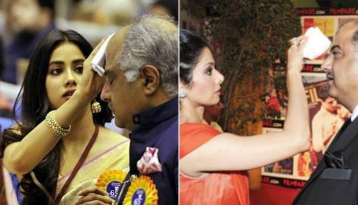 jahnvi kapoor caring her father boney kapoor