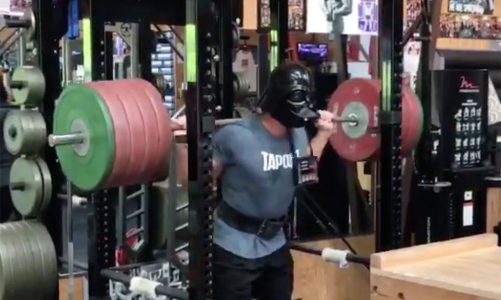 The Champ John Cena put on Darth Vader mask and lifts 240 kg weight on Star Wars Day
