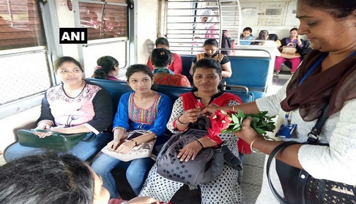 World's first 'ladies special' train turns 26; ticket checker greets commuters with roses