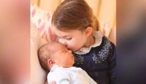 Cuteness overloaded! British royal family releases pictures of Princess Charlotte kissing Prince Louis