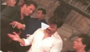Video: Shah Rukh Khan and Salman Khan sets fire on the dance floor with Anil Kapoor at Sonam Kapoor's wedding reception