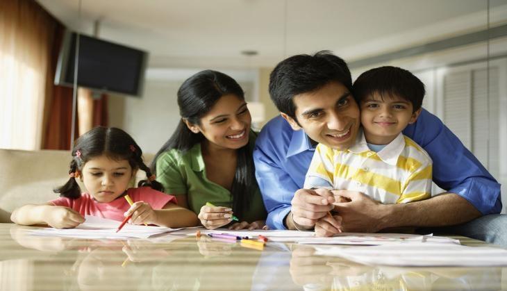 Indian Parents with his kids