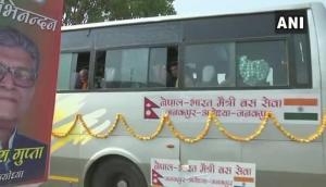 Uttar Pradesh CM Yogi receives Janakpur-Ayodhya bus