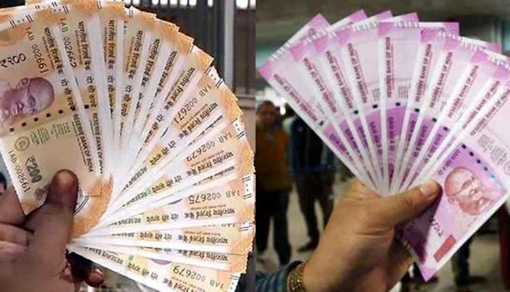 200 and 2000 rupee note