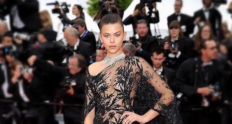 Cannes 2018: Victoria’s Secret star Georgia Fowler flashes bare breasts in stunning semi-lacy sheer dress