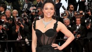 Cannes 2018: Michelle Rodriguez avoids epic wardrobe malfunction as she goes braless
