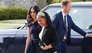 Meghan Markle wears a navy blue Roland Mouret outfit to arrive at Cliveden House; video inside 