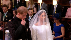 Royal Wedding: Prince Harry wiped away tears as the Duchess of Sussex, Meghan Markle stood next to him