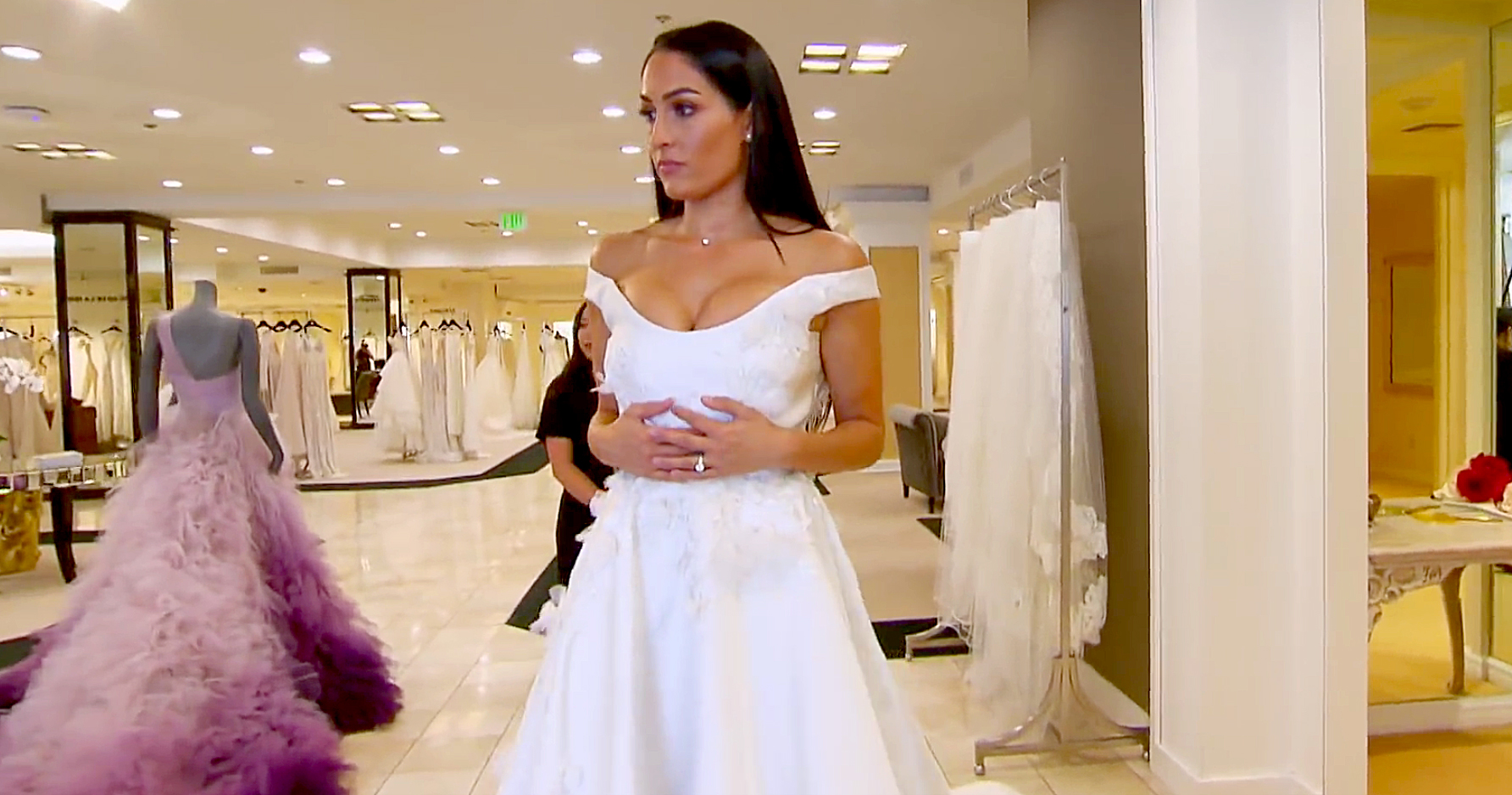 'There’s just something that’s not feeling right', says Nikki Bella while trying her wedding gown