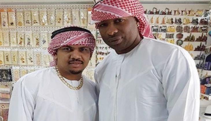 Narine with Kieron pollard in sheikh dress