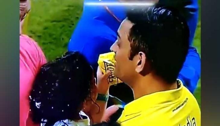 MS Dhoni with Ziva