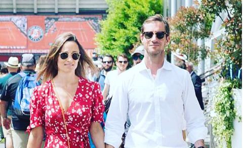  Duchess of Cambridge's sister Pippa Middleton flaunts her tiny baby bump with husband James Matthews at French Open 