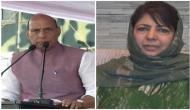 Mehbooba Mufti meets Rajnath Singh, urges govt to resume dialogue with Pak