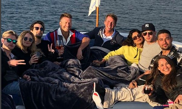 Something's fishy: Priyanka Chopra get cosy and cuddles up to Nick Jonas on a yacht spurring