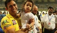 CSK skipper MS Dhoni's daughter Ziva along with her buddies wanted to meet thier Daddies, see video 