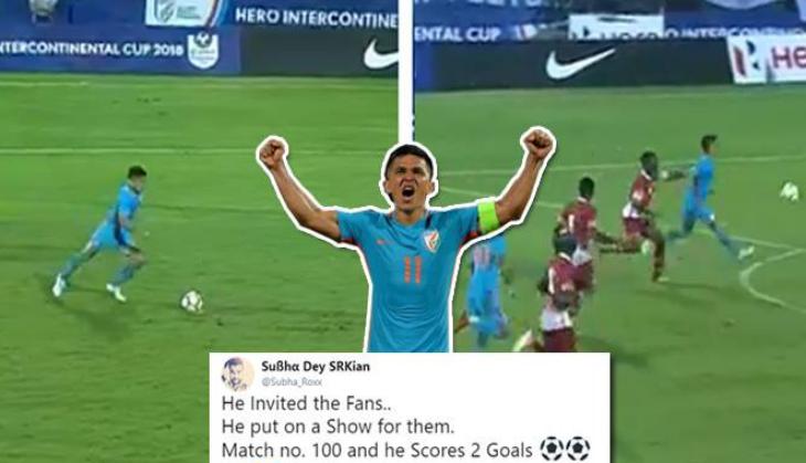 Twitter reaction: Wow what a chip from ‘Sunil Chhetri’ and beautiful gesture at the end