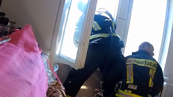 Shocking: The way this Latvian fireman saves a woman falling to her death