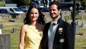Princess Sofia of Sweden wears a gorgeous yellow asymmetrical gown at Louise Gottlieb's royal wedding 