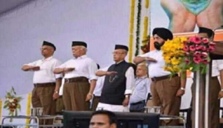 A morphed picture of former President Pranab Mukherjee saluting in RSS-style annoys daughter; calls it BJP's dirty trick