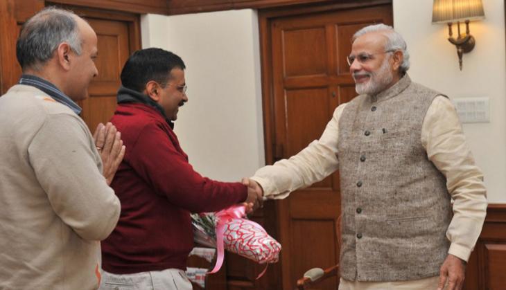 CM Arvind Kejriwal meets PM Modi in Parliament; Ayushman Bharat, water harvesting on agenda
