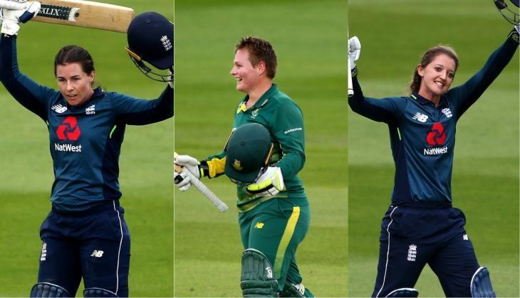 3 tons imposed in womens odi first time ever in a Match 100 runs scored by Tammy Beaumont Sarah Taylor Lizelle Lee ENG vs SA ODI