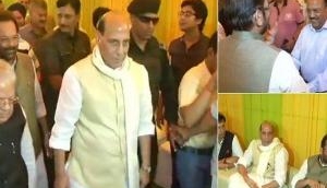 Rajnath attend Eid celebration at Naqvi's residence