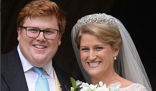 Stunning! Celia McCorquodale wore same tiara that Princess Diana wore at her own nuptials 