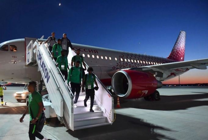 Watch video: Saudi Arabia's soccer team player lands safely after plane catches fire in mid air 