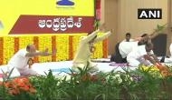 International Yoga day: Andhra Pradesh CM performs Yoga in Amaravati