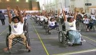 Differently-abled attempt Guinness Record in yoga